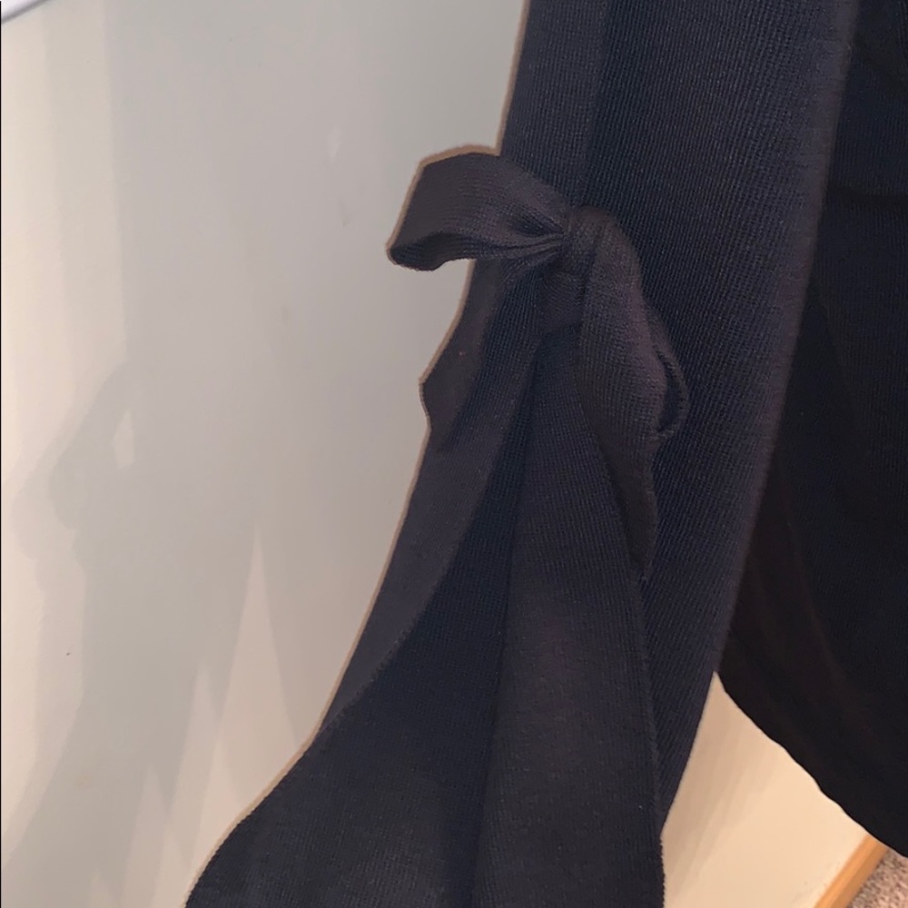 NWT Knit Sweater w/ Open Slit Sleeves & Tie detail - Picture 6 of 8